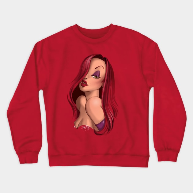 Lady in red Crewneck Sweatshirt by ursulalopez